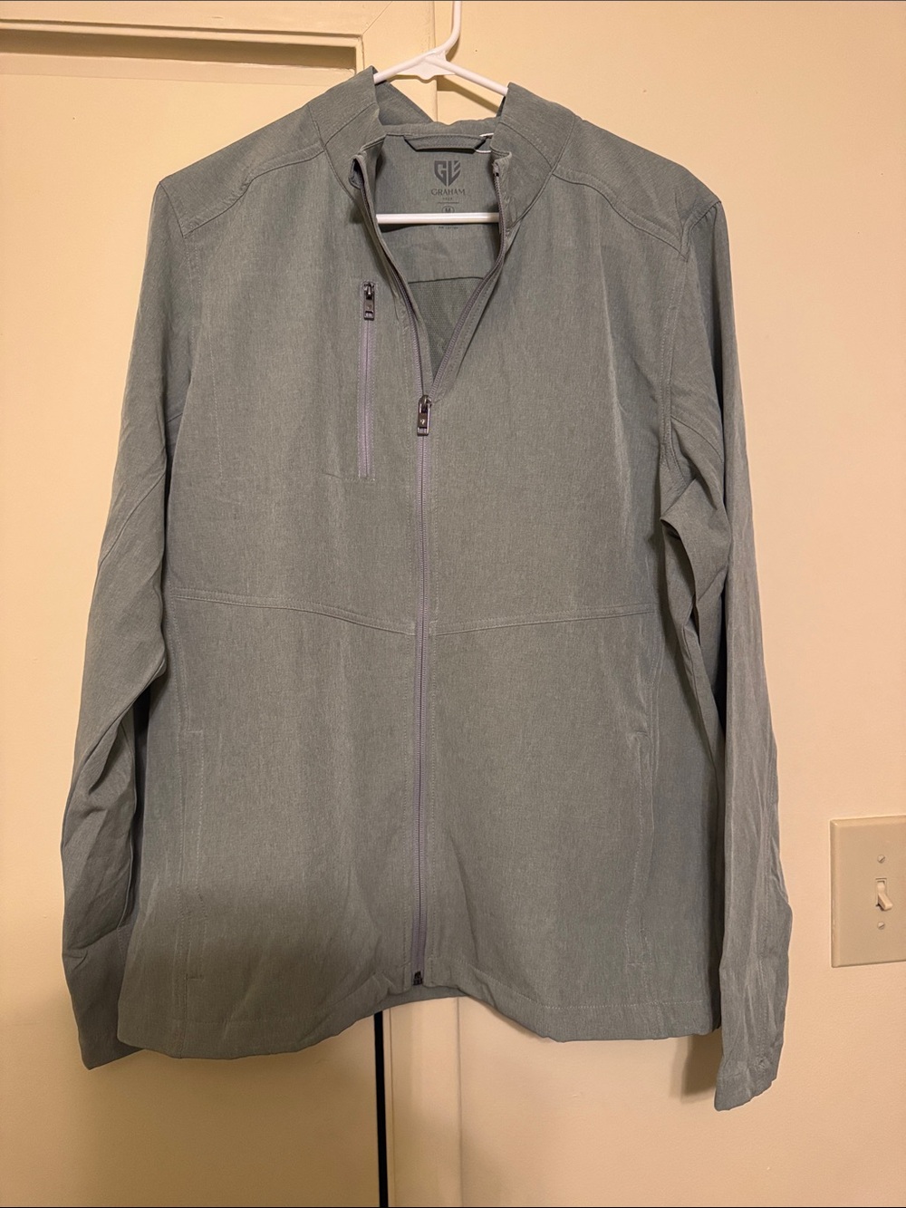 Light Gray Men's Lightweight Full-Zip Jacket